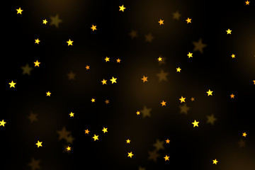 gold stars bokeh overlay, stars photo overlay, abstract background, shiny gold and yellow stars flow