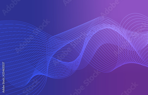 Beautiful Abstract Thin Line Wave Futuristic Background