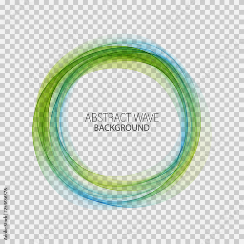 Abstract Blue Green Swirl Circle Bright Background Vector