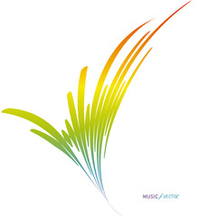 Fototapete - Abstract background with a colored dynamic wave