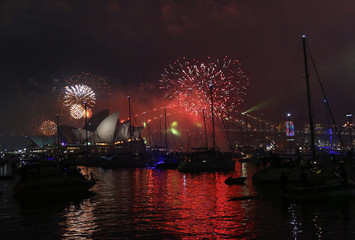 Wall Mural - Fireworks, Happy New Year, Sydney, Australia