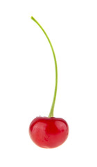 Poster - red cherries isolated on white background