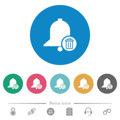 Poster - Delete reminder flat round icons