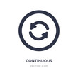 continuous icon on white background. Simple element illustration from UI concept.