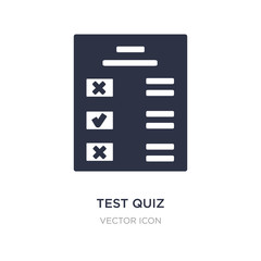 Poster - test quiz icon on white background. simple element illustration from ui concept.