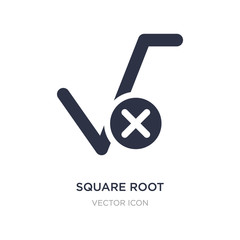Poster - square root icon on white background. simple element illustration from ui concept.