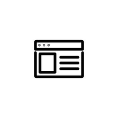 Web page icon. Layer sign