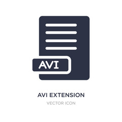 Poster - avi extension icon on white background. Simple element illustration from UI concept.