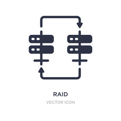 Poster - raid icon on white background. Simple element illustration from Web hosting concept.