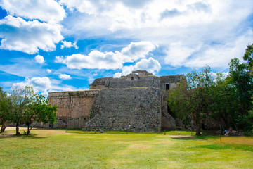 Old Ancient Mayan Ruins of Chichen Itza famous and popular place in Mexico, Seven Wonders of The World 