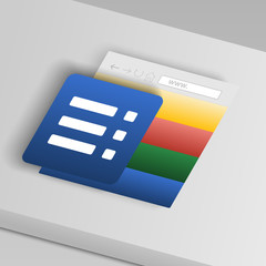 Poster - menu icon. from collection button icons