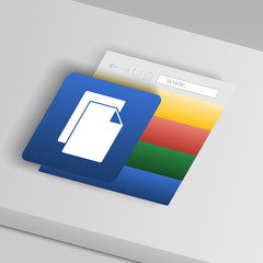 Poster - sheets icon. From collection button icons