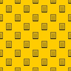 Poster - Spiral notepad pattern seamless vector repeat geometric yellow for any design