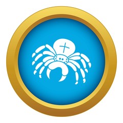 Wall Mural - Cross spider icon blue vector isolated on white background for any design