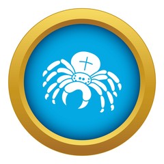 Canvas Print - Cross spider icon blue vector isolated on white background for any design