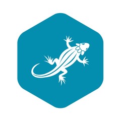 Wall Mural - Lizard icon in simple style isolated vector illustration. Reptiles symbol