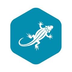 Sticker - Lizard icon in simple style isolated vector illustration. Reptiles symbol