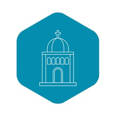 Canvas Print - Church icon. Outline illustration of church vector icon for web