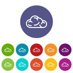 Poster - Ui cloud icons color set vector for any web design on white background