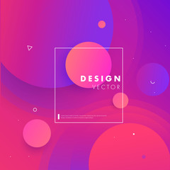 Fototapete - Colorful geometric background. Circul shapes composition. Space. Eps10 vector.