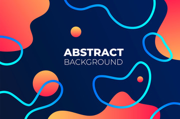 Fototapete - Colorful geometric background. Fluid shapes composition. design for poster, flyer, vector illustration