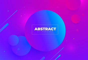 Canvas Print - creative geometric background. wallpaper. cirqle design. purple and blue. trendy gradient shapes com