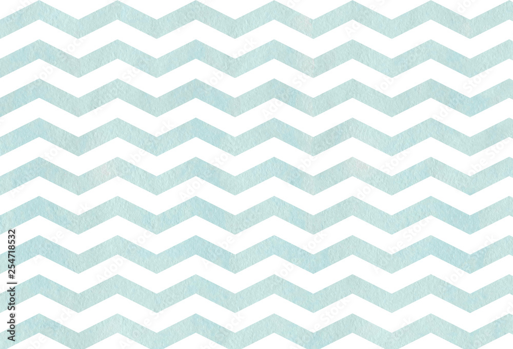 Watercolor stripes background, chevron.