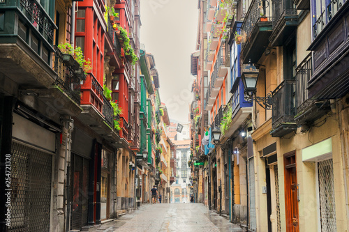old town of Bilbao, Spain Tablou Canvas