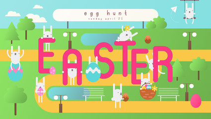 Poster - Easter Egg Hunt on Park Map