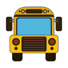 Poster - School bus frontview symbol