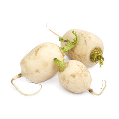 Wall Mural - White turnip isolated