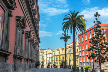 Wall Mural - Colorful Architecture in Naples, Italy