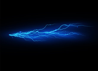 Wall Mural - lightning on a transparent