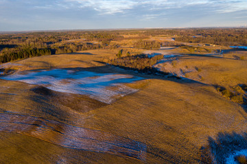 Canvas Print - Aerial field view