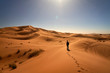 © Westend61 - Rear view of man standing on desert landscape