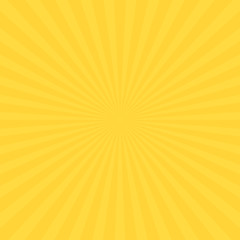 Abstract soft bright Yellow gradient rays background. geometric summer shine. Vector illustration.