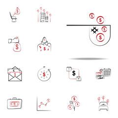 Poster - Net profit icon. Finance icons universal set for web and mobile