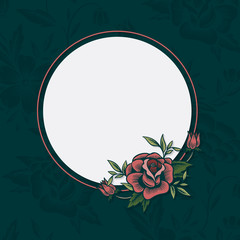 Sticker - Floral vintage frame