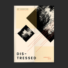 Wall Mural - abstract distressed design poster