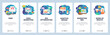 Mobile app onboarding screens. Online digital marketing, SMM, SEO, viral marketing. Menu vector banner template for website and mobile development. Web site design flat illustration