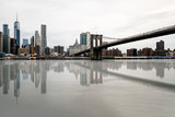 Fototapeta Nowy Jork - Panoramic view of Financial District of New York