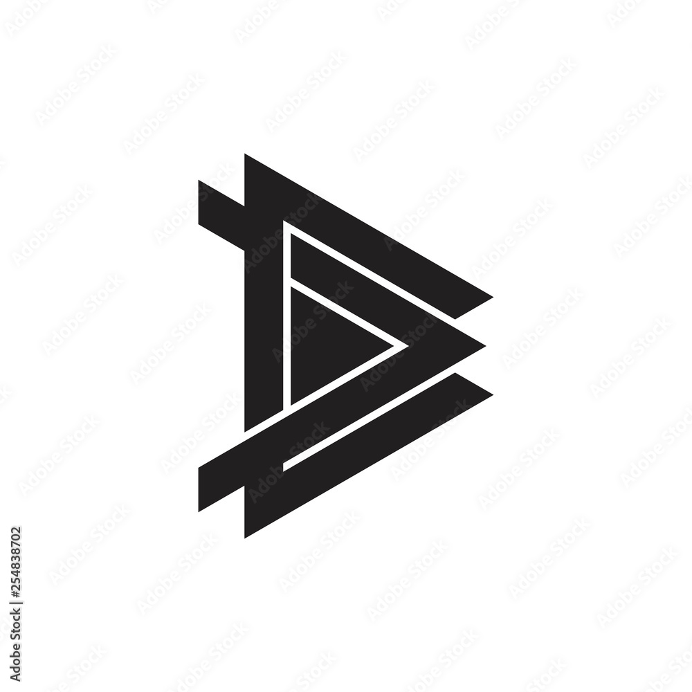 abstract letter dc geometric triangle arrow logo vector Stock Vector ...