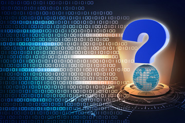 Poster - 3d rendering question mark 
