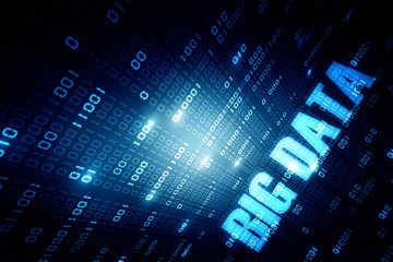 2d illustration abstract digital binary data on computer screen