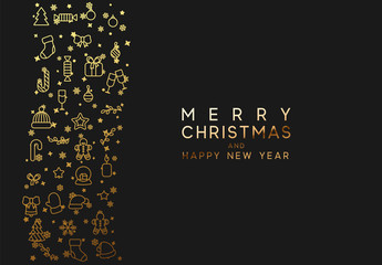 Wall Mural - Merry Christmas and happy new year