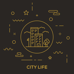 Wall Mural - City Life Concept