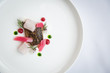 © Dan - Simple fine dining rhubarb and seafood dish