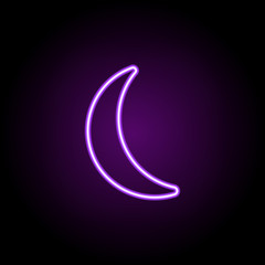 Poster - half moon icon. Web icons universal set for web and mobile