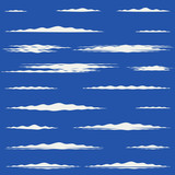 Fototapeta  - Flat design of lengthwise cirrus clouds