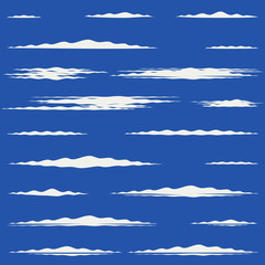 Flat design of lengthwise cirrus clouds